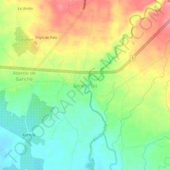 Topografische Karte Gariché (p), Höhe, Relief