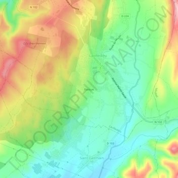 Topografische Karte Bayssac, Höhe, Relief