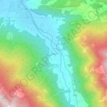 Topografische Karte Höggen, Höhe, Relief