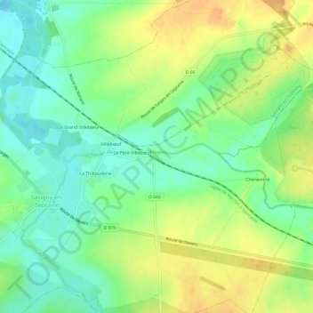 Topografische Karte Sauges, Höhe, Relief