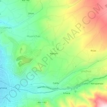 Topografische Karte Marian, Höhe, Relief