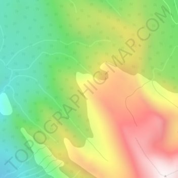 Topografische Karte Rocky Mountains, Höhe, Relief