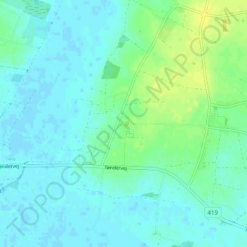 Topografische Karte Dahler, Höhe, Relief