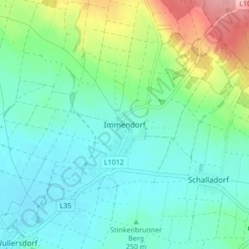 Topografische Karte Immendorf, Höhe, Relief