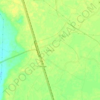 Topografische Karte Ituanja, Höhe, Relief