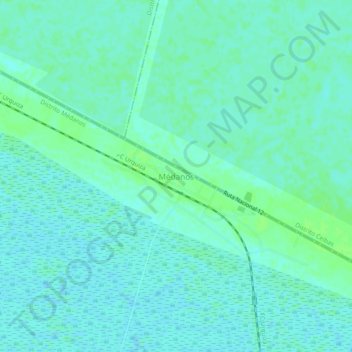 Topografische Karte Médanos, Höhe, Relief