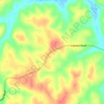Topografische Karte Goby, Höhe, Relief