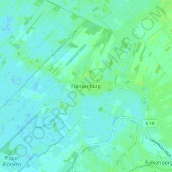 Topografische Karte Frankenburg, Höhe, Relief
