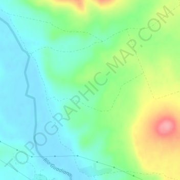 Topografische Karte Las Cunas, Höhe, Relief