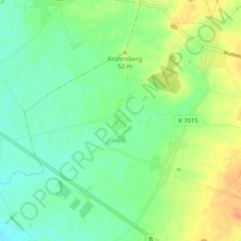 Topografische Karte Burghagen, Höhe, Relief