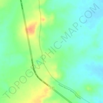 Topografische Karte Mejo, Höhe, Relief