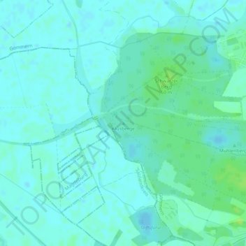 Topografische Karte Klusberge, Höhe, Relief