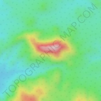 Topografische Karte Blue Mountain, Höhe, Relief