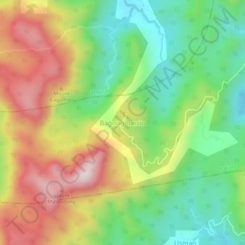 Topografische Karte Bagong Barrio, Höhe, Relief