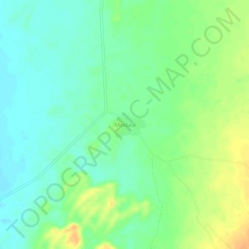 Topografische Karte Modau, Höhe, Relief