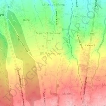 Topografische Karte Maymangga, Höhe, Relief
