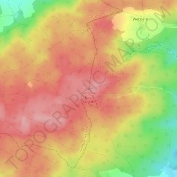 Topografische Karte Silberne Birn, Höhe, Relief