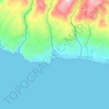 Topografische Karte Taoa, Höhe, Relief