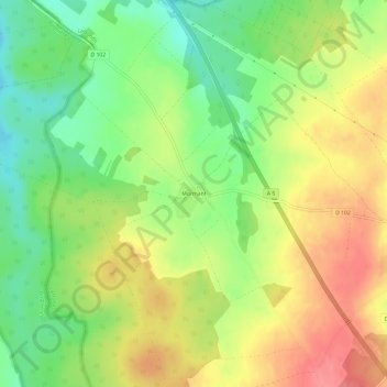 Topografische Karte Mormant, Höhe, Relief