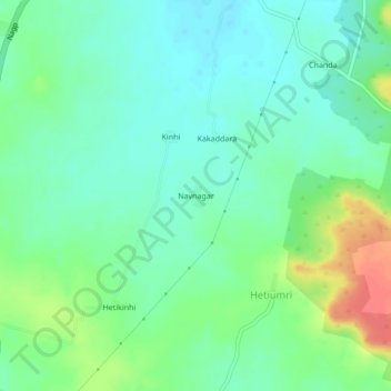 Topografische Karte Navnagar, Höhe, Relief
