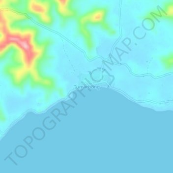 Topografische Karte Tumarbong, Höhe, Relief
