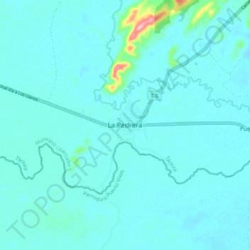 Topografische Karte La Pedrera, Höhe, Relief