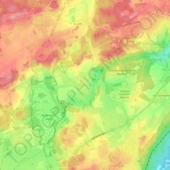 Topografische Karte Maising, Höhe, Relief