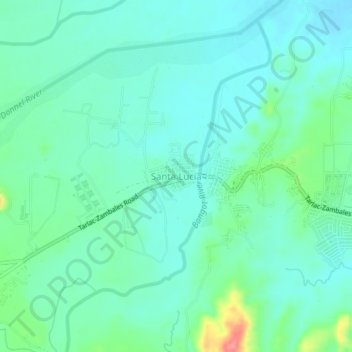 Topografische Karte Santa Lucia, Höhe, Relief