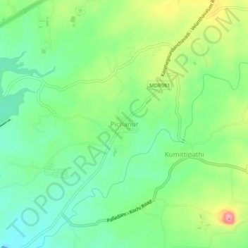 Topografische Karte Pichanur, Höhe, Relief