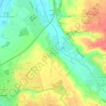 Topografische Karte Bronnen, Höhe, Relief