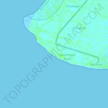 Topografische Karte Bakkhali, Höhe, Relief