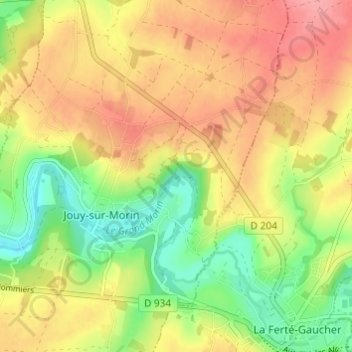 Topografische Karte Les Cailles, Höhe, Relief