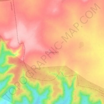 Topografische Karte Dhalewadi, Höhe, Relief