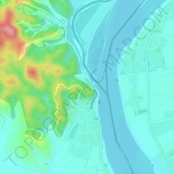 Topografische Karte Golden Triangle, Höhe, Relief