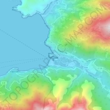 Topografische Karte Porto, Höhe, Relief