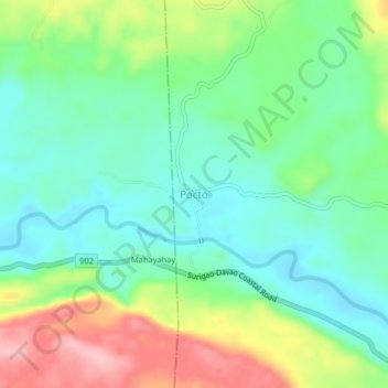 Topografische Karte Pocto, Höhe, Relief
