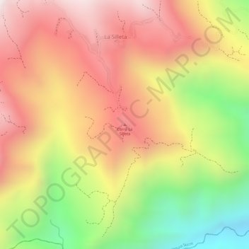 Topografische Karte Cerro La Silleta, Höhe, Relief