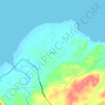 Topografische Karte Saoit, Höhe, Relief