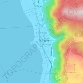 Topografische Karte Ibaba del Sur, Höhe, Relief