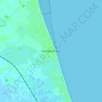 Topografische Karte Sandwich Bay, Höhe, Relief