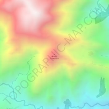 Topografische Karte Mount Lingguhob, Höhe, Relief