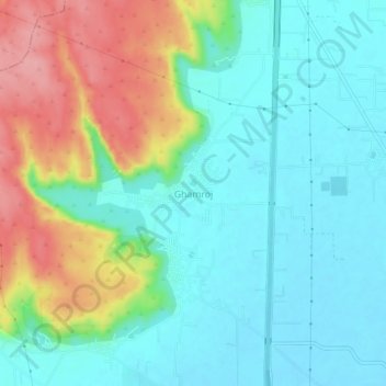 Topografische Karte Ghamroj, Höhe, Relief