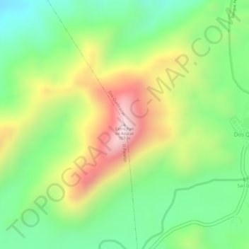 Topografische Karte Cerro Pan de Azúcar, Höhe, Relief