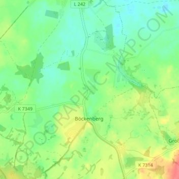 Topografische Karte Berkenlatten, Höhe, Relief