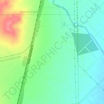 Topografische Karte Rosario, Höhe, Relief
