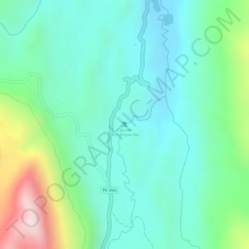 Topografische Karte Cascada de Carispaccha, Höhe, Relief