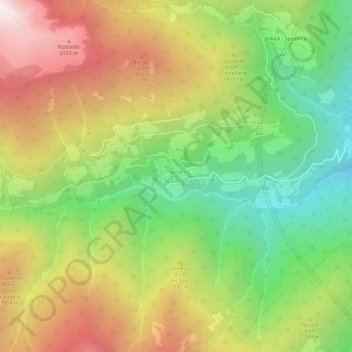 Topografische Karte Schalders, Höhe, Relief