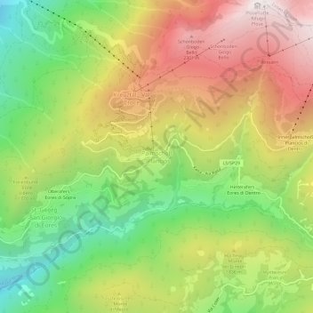 Topografische Karte Palmschoß, Höhe, Relief