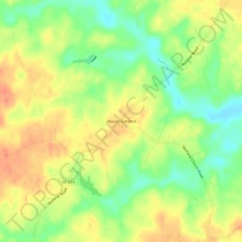 Topografische Karte Mount Garland, Höhe, Relief