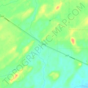 Topografische Karte Faunus, Höhe, Relief